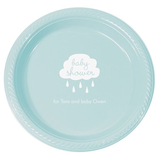 Baby Shower Cloud Plastic Plates